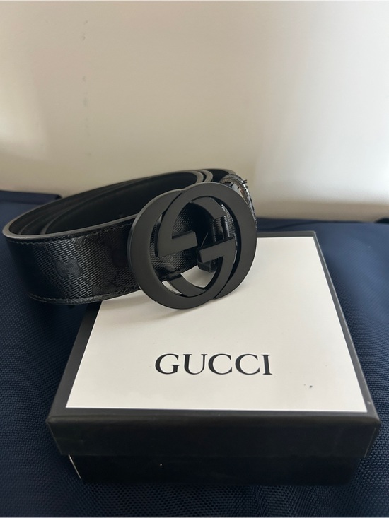 Gucci Other - Gucci Black Interlocking G Leather Belt
